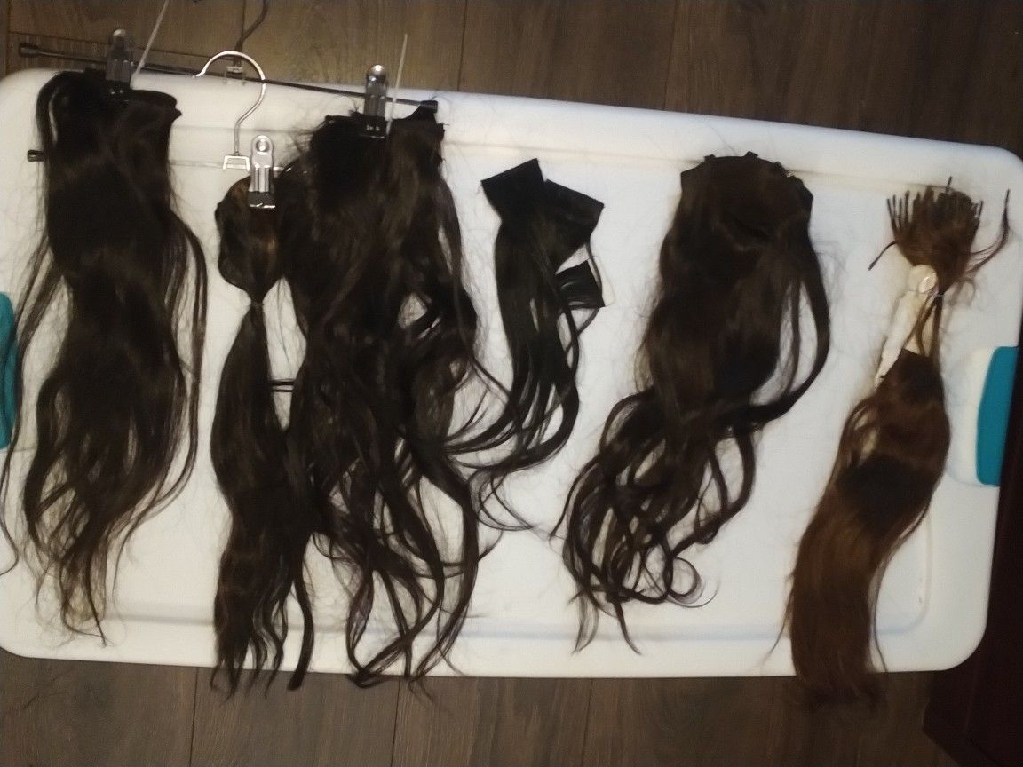 100% Real Human Hair Track Pieces
