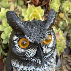  “Great Horned Owl - Bat, Bird & Rodent Deterrent Statue” 