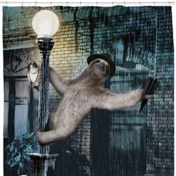 Sloth’n In The Rain Shower Curtain