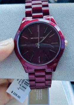 Mk deep red watch
