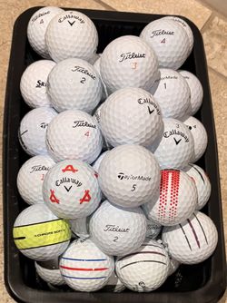 50 Golf Balls As Pictured Titleist , Taylormade, Callaway….