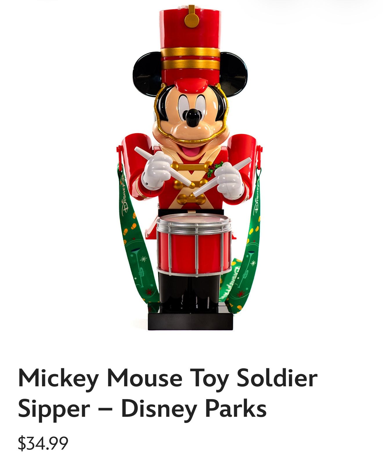 Mickey Mouse Toy Soldier Sipper - Disney Parks