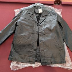 Men's Black Ciro Citterio Leather Jacket Large - New w/ Tags - 