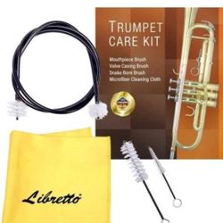 NEW! Libretto Trumpet Cleaning Brush Set with Polishing Cloth, Mouthpiece Brush, Valve Brush & more