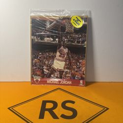 1990-91 NBA Hoops Action Photos - Michael Jordan #90N1 White Jersey