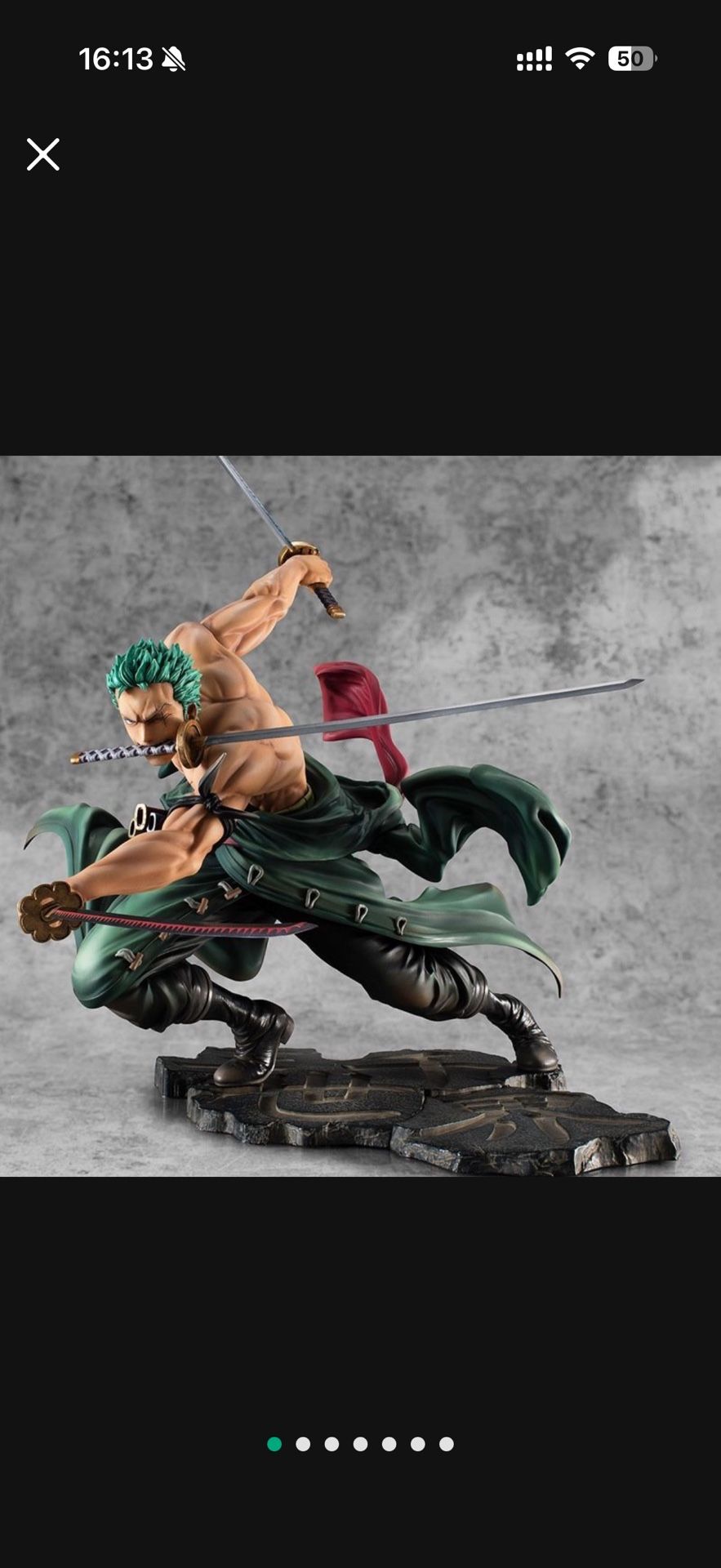 Roronoa Zoro One Piece Statue Action Figure,Realistic Character Model Decoration Ornaments,Three Swords Style Secret Technique Three Thousand Worlds 三