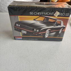 ‘86 Chevy Monte Carlo SS, Monogram Kit #2731, Open Box, Complete, Unbuilt