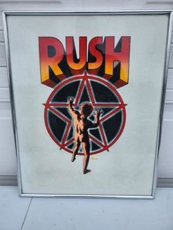 RUSH 1981 Framed Flocked Poster/Print Metal Frame - INNOVA CORPORATION  20"X16"
