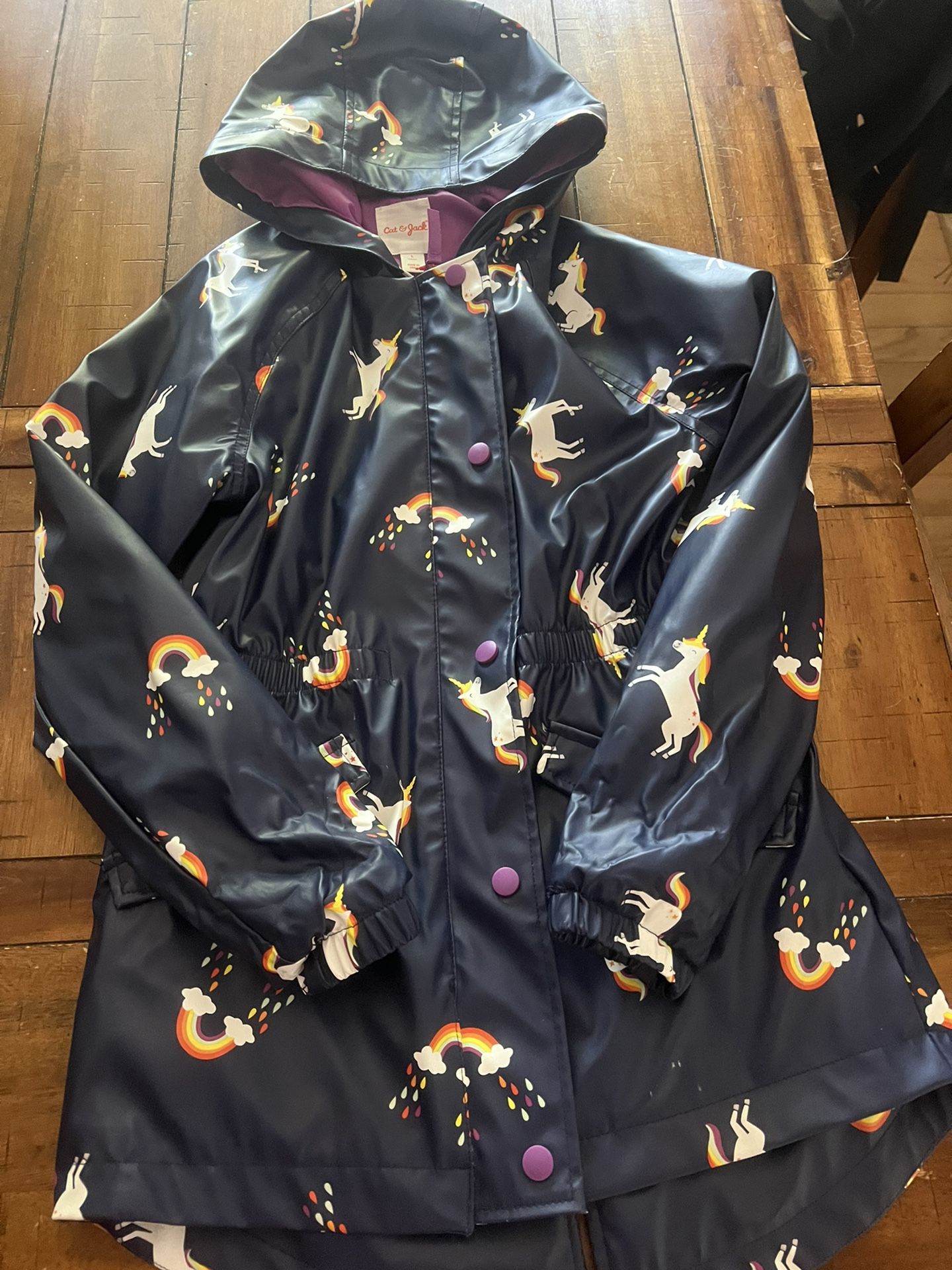 Girls Rain jacket Unicorn Large
