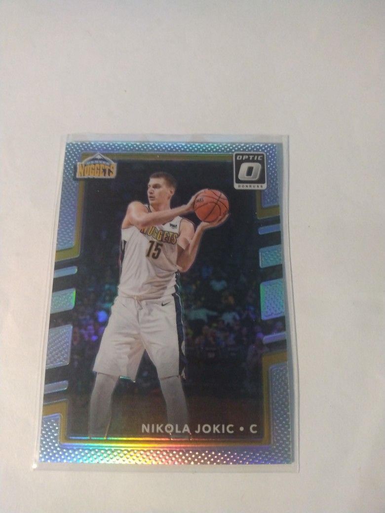 2017-18 Donruss Optic Nikola Jokic Holo Refractor Basketball Card Denver Nuggets