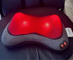 SHIATSU MASSAGE PILLOW OFFERING STRESS RELIEF WITH PUSH OF ONE BUTTON!