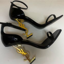Saint Laurent Opyum YSL Black Designer Heels 