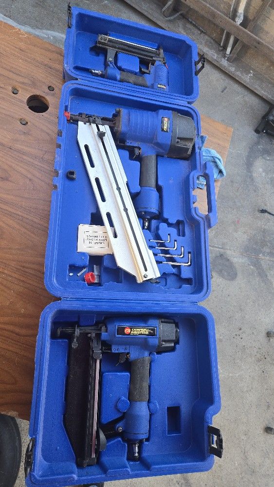 Pneumatic Nail Guns, Set Of 3