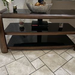 Tv Table Stand With Tv Mount On The Back