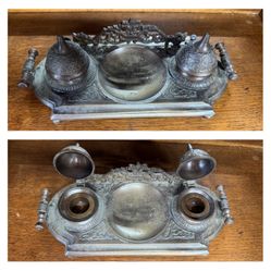 Vintage double inkwell 