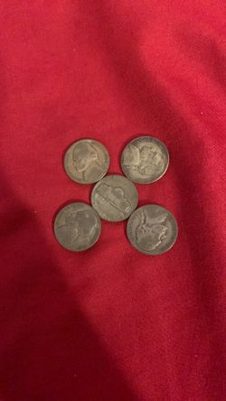 USA Jefferson Nickel • 1945-S 5 coins