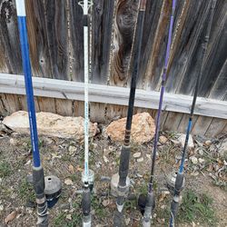 Fishing poles  5total