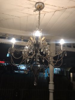 Victorian white chandelier