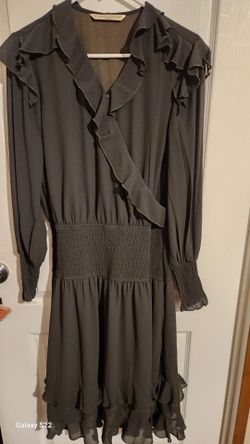 PRELOVED Wayward Fancies SIZE M-10 Ruffle Wrap Midi Dress