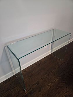 Lucent Waterfall Glass Console Table