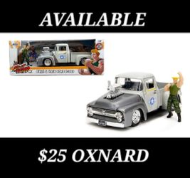 FOR SALE BRAND NEW
Jada Diecast Street Fighter Guile and 1956 Ford F-100 1:24 Scale