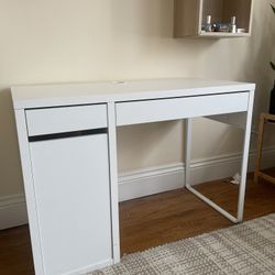 White IKEA MICKE Desk