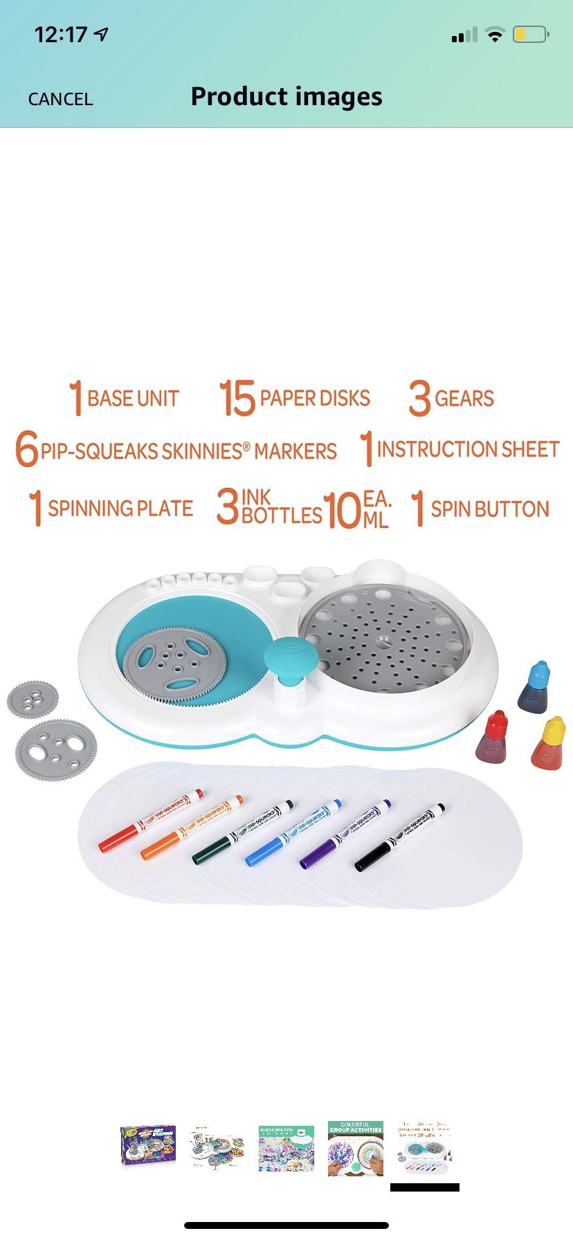 Cartola Spin And Spiral Art Station