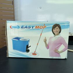 Dinane Easy Mop Spin Mop & Bucket Cleaning System Set w/ Foot Pedal Wringer