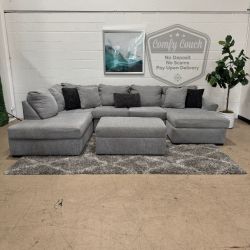 🛋️Double Chaise Sectional sofa w/ Ottoman (Delivery Available!! )