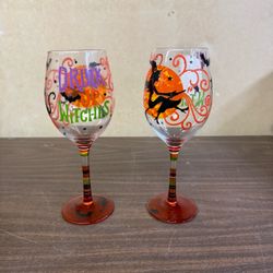 Halloween wine glasses