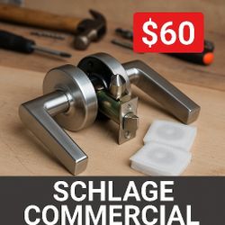 🔐 Schlage Satin Nickel Door Handle Set – NEW