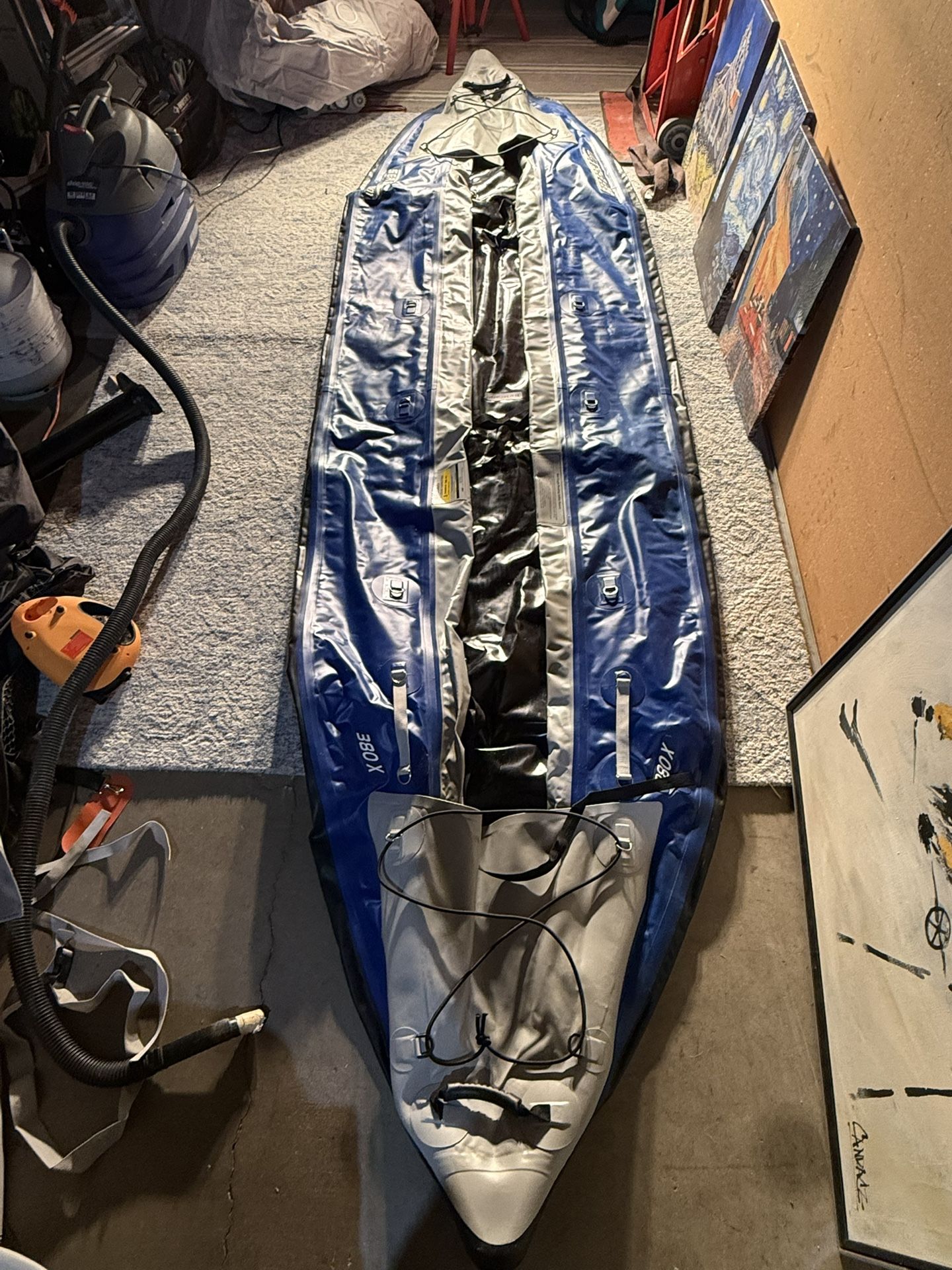 **L@@K @ Sea Eagle 380X Explorer Inflatable Kayak**Like New + Pump & Accesories*Pro Carbon Package**