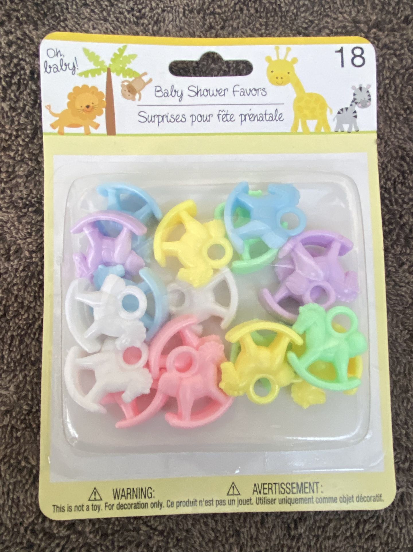 Baby Shower Rocking Horse & Pacifier Cake Toppers