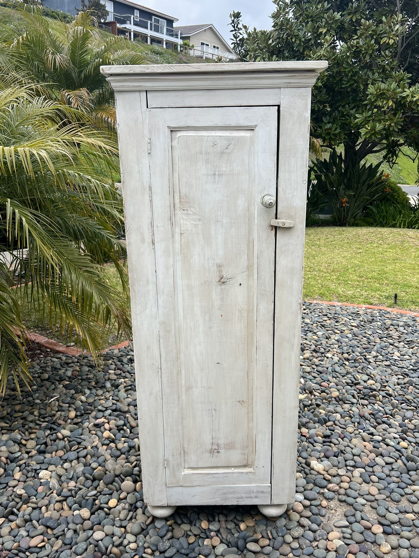 Antique Whitewashed Armoire