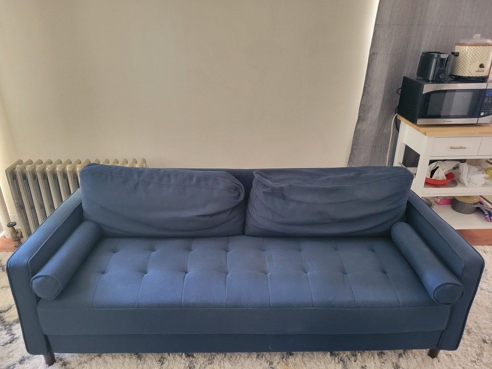 75.6" Square Arm Tufted Sofa