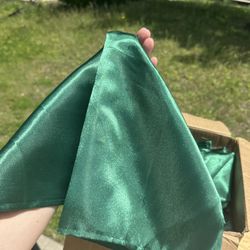 Emerald Satin Cloth Napkins