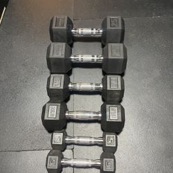 RUBBER COATED DUMBELLS