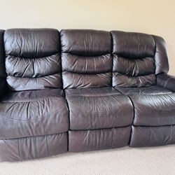 Premium Leather Recliner Sofa 