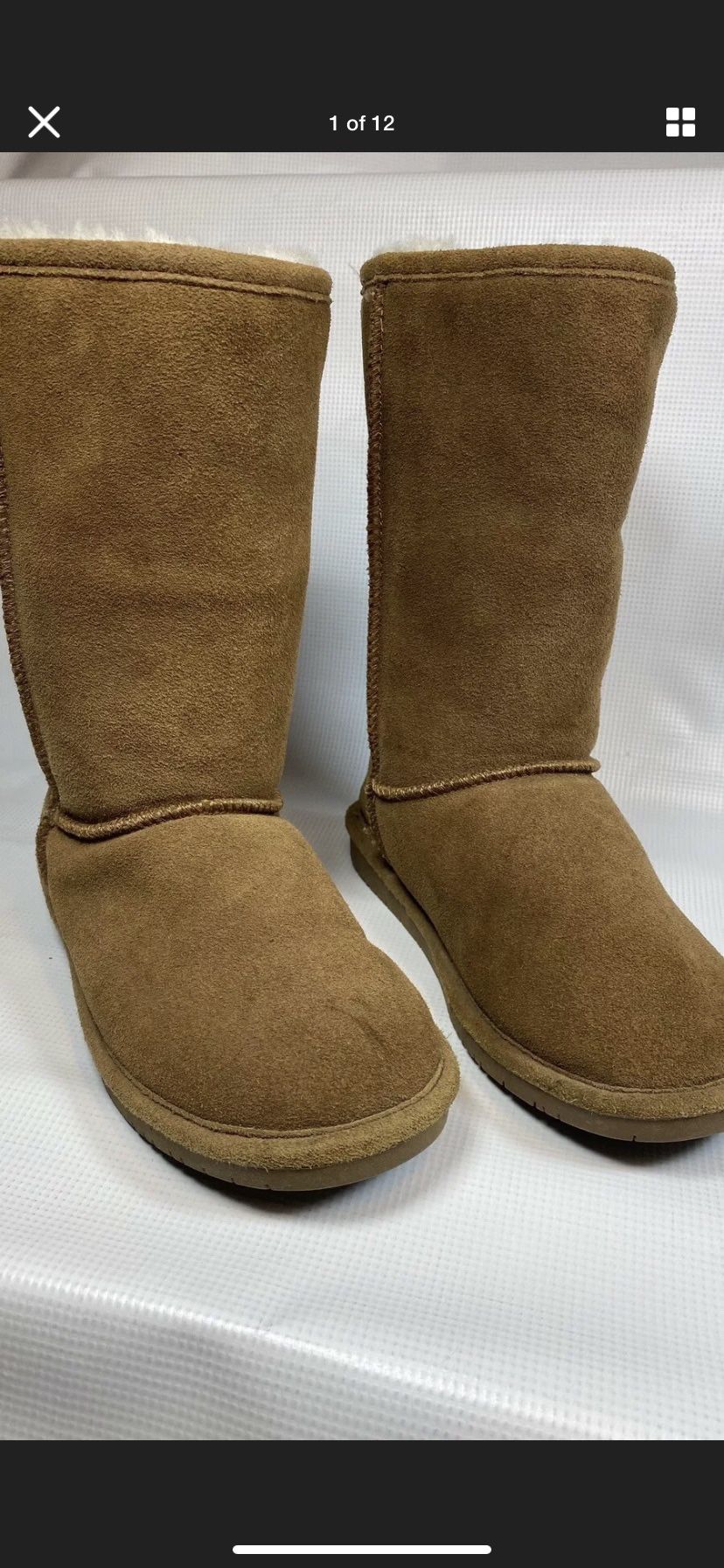 Bear Paw, Women’s Classic Hickory Colored Boots, Brow, Size 7.