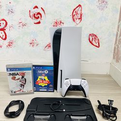 Sony PlayStation 5 Disc Edition - 825GB , Bonus 2 Game  ( Used Very New  )