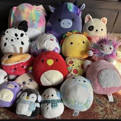Kellytoy Squishmallow Large Lot Plush Stuffed Animals Food Cute! Nice Variety