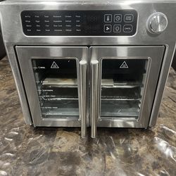 Emeril Lagasse French Door Air Fryer 360 Toaster Oven Combo, 25 Cooking Functions, stainless steel