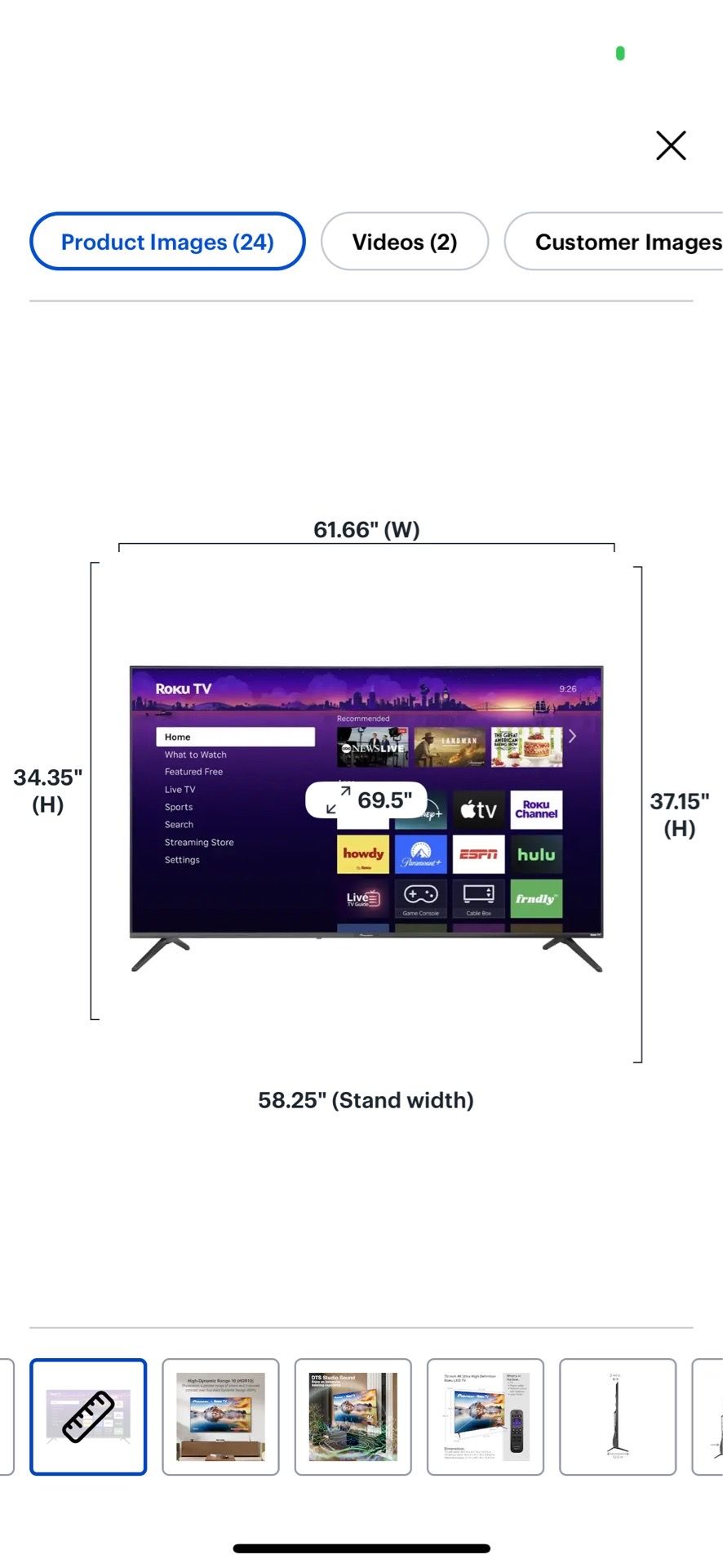 70 inch onn tv + sound bar