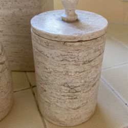 Waterstone Light MARBLE Tissue Holder, Soap dispenser, cotton ball