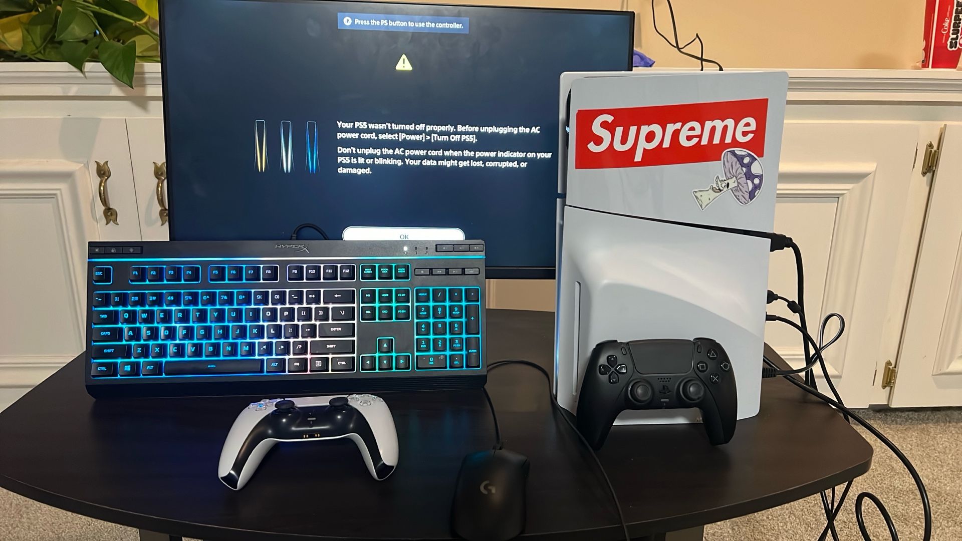 Ps5 Entire GamingSetup DM ME TO NEGO(Ps5 Comes With 2 Controllers, Acer Monitor, Logitech Gpro, Hyperx keyboard.)