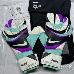 Nike GK Grip 3 Goalkeeper Gloves Soccer Football Size 8 FB2998-010