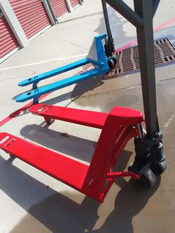 Red n blue Uline pallet jacks $279 ea no less