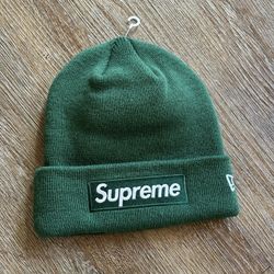 Supreme New Era Green Box Logo Beanie FW18