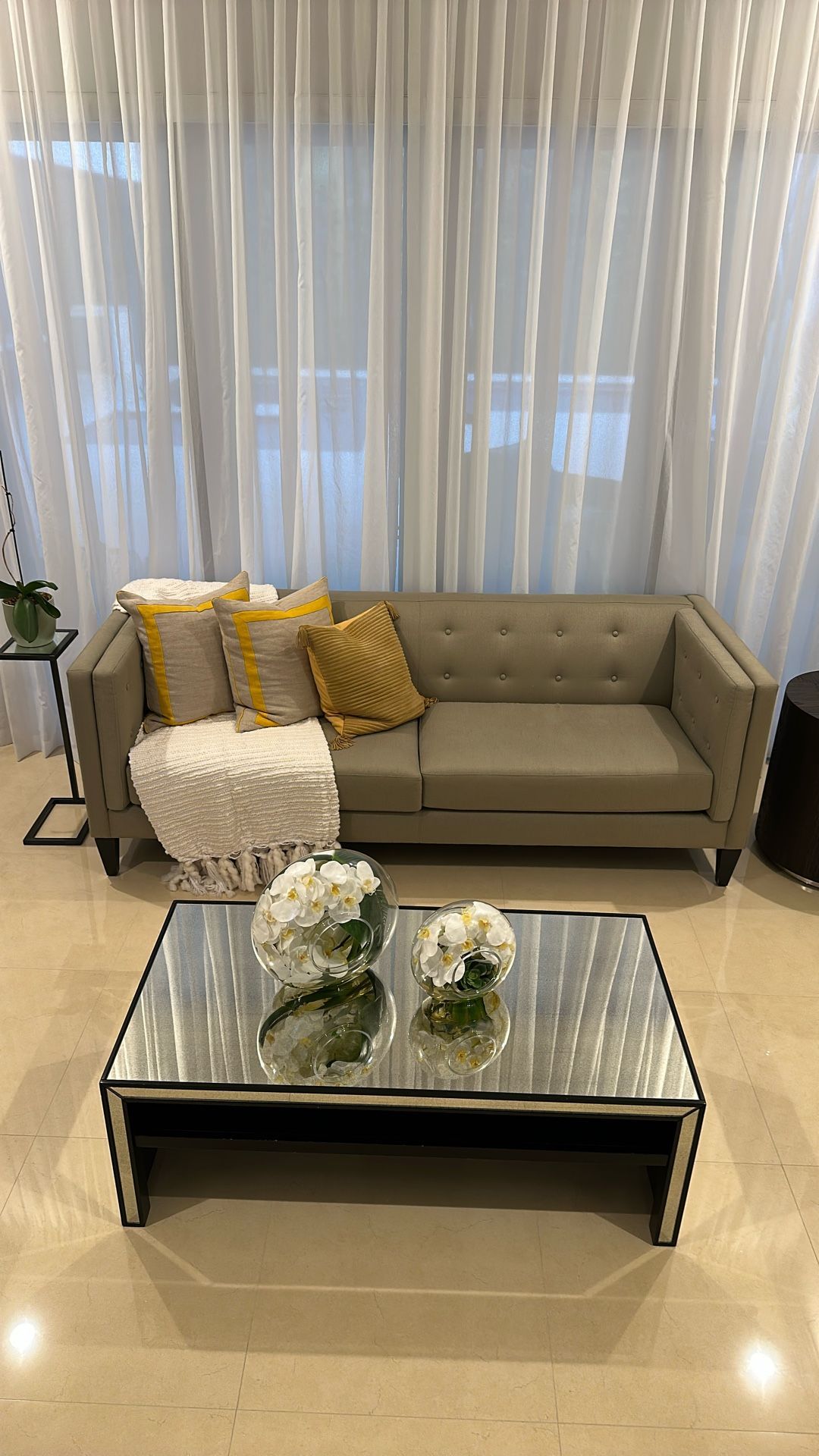 Crate & Barrel Gray Sofa – Excellent Condition