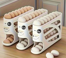 Automatic Gravity-Fed Egg Organizer for Refrigerator